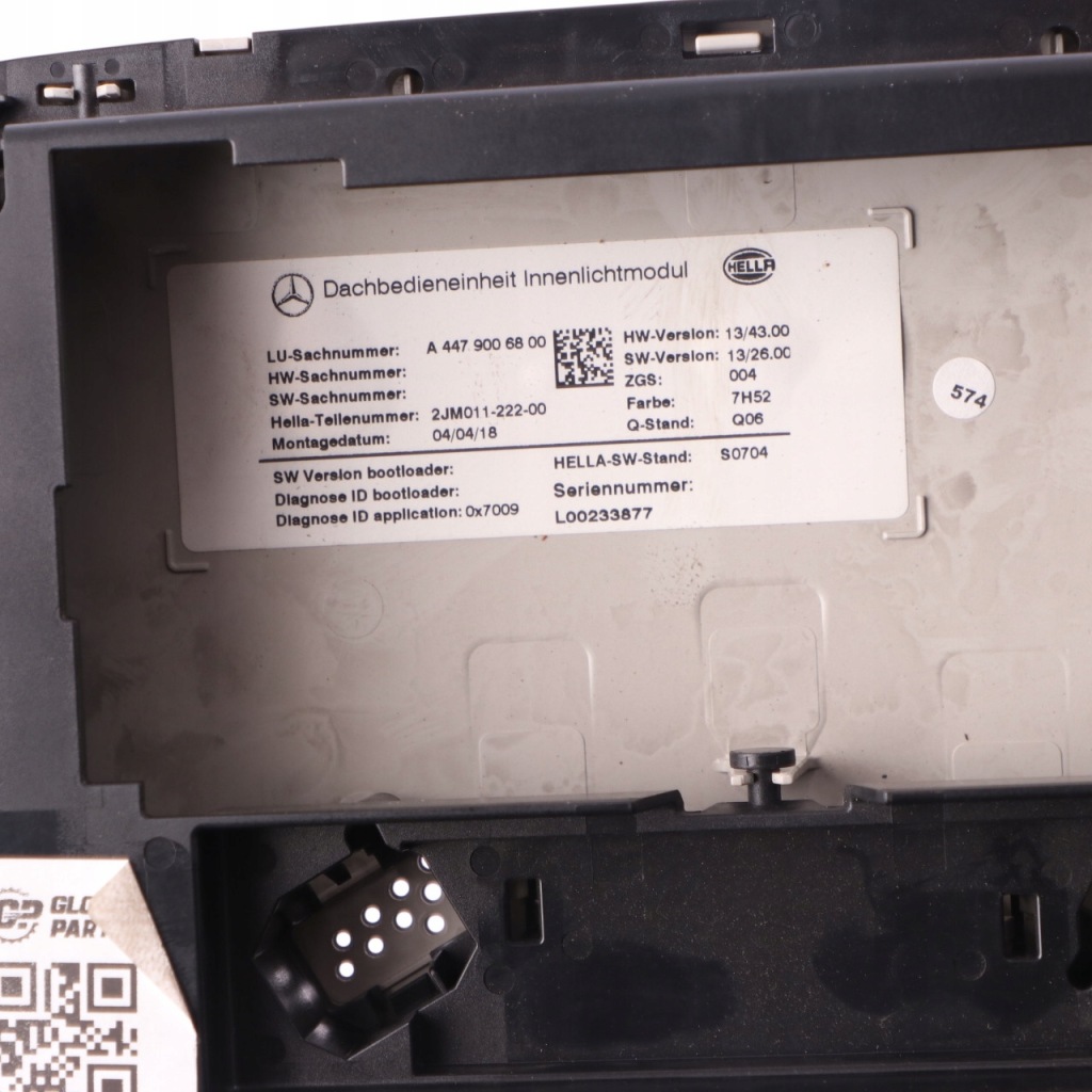 фото №11, Mercedes w447 лампа освітлення кабіни стельовий салону a4479006800