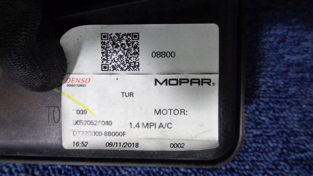 Вентилятор вентилятор радіатора 00520526040 fiat tipo 2 2 1.4 16v 2015- Зі Шроту