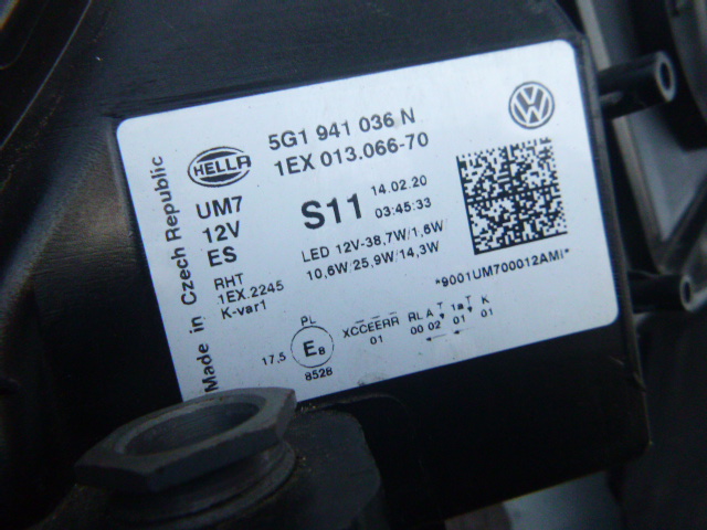 фото №8, Vw golf 7 gti 5g1941036n lift лампа ксенон правая