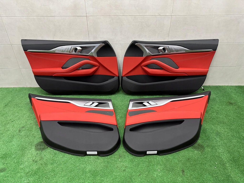 фото №9, Bmw 8 g16 обивка сиденья заднее сиденье обшивки туннель кожа fiona rot