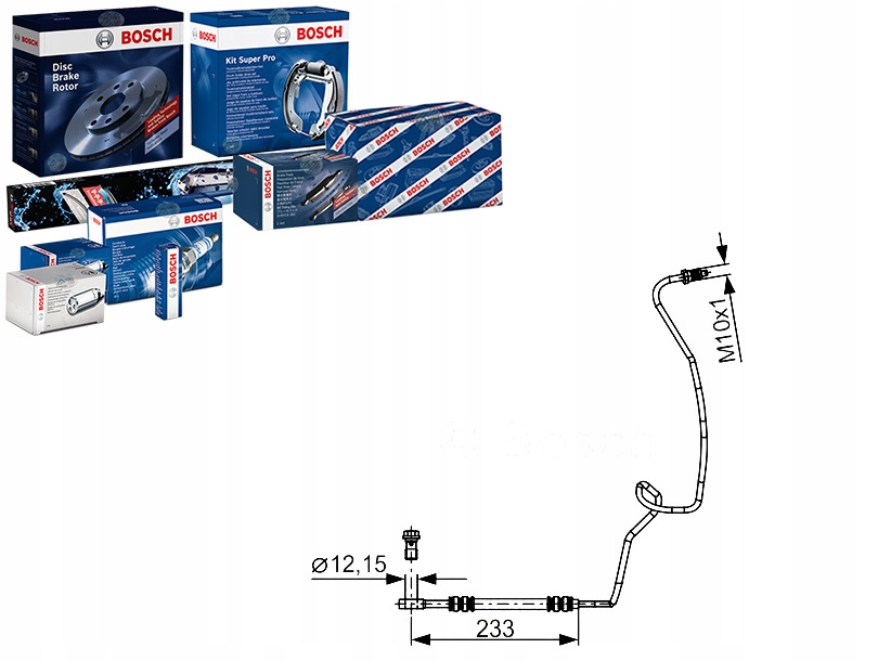 фото №1, Bosch 1 987 481 338 шланг гальмівний гнучкий