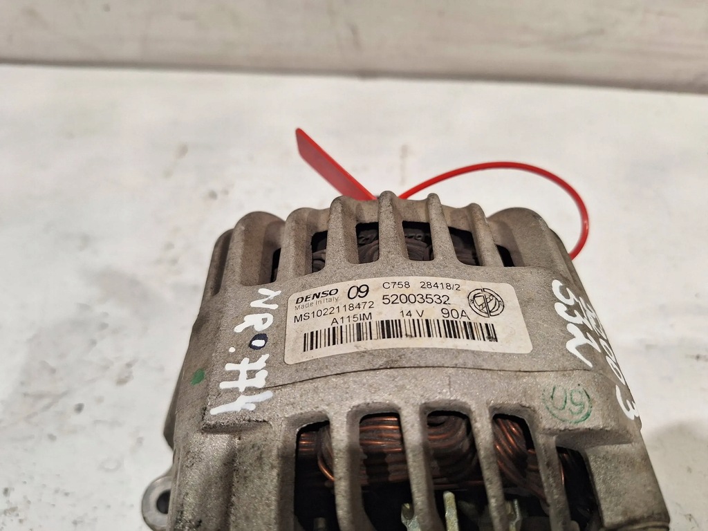 фото №6, Генератор 52003532 fiat punto evo 1.2 8v 90a 09-