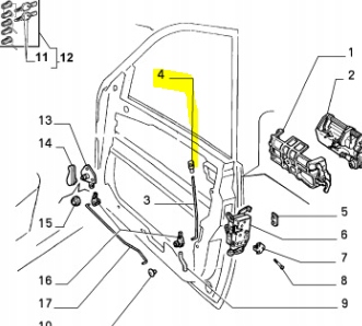 фото №6, Кліпса, замок двері перед / задня lancia dedra оригінальний номер 176455580