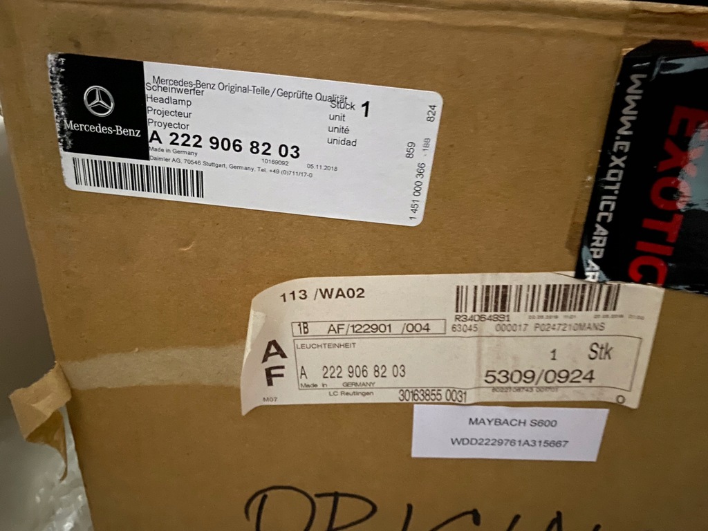 фото №9, Mercedes s w222 rh лампа a2229068203, a2229069102