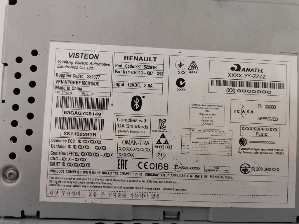 фото №3, Renault clio iv радио 281152291r