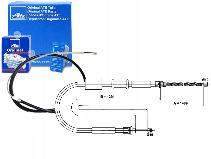 фото №1, Тяга трос тормоза ручного ate 7747331 432644b