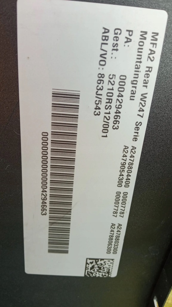 фото №14, Mercedes benz a247 w247 бампер задняя задний