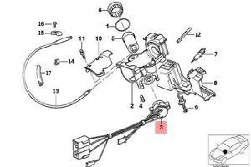 Bmw 8 e31 перемикач запалювання стартер 61321383365 1383365 5.4 бензин Зі Шроту