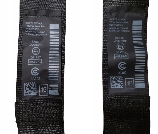 Citroen berlingo 19-23 ремни безопасности перед Оригинал