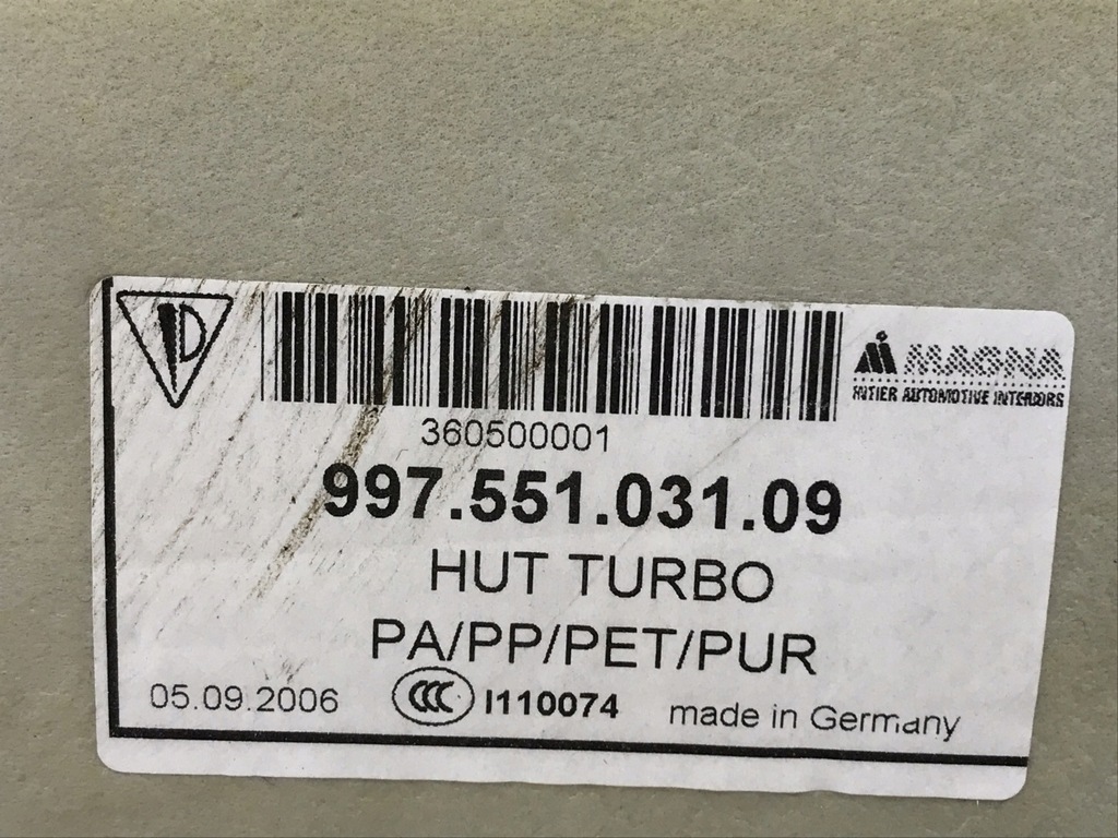 фото №10, Porsche 911 997 coupe коврик задний стены полка