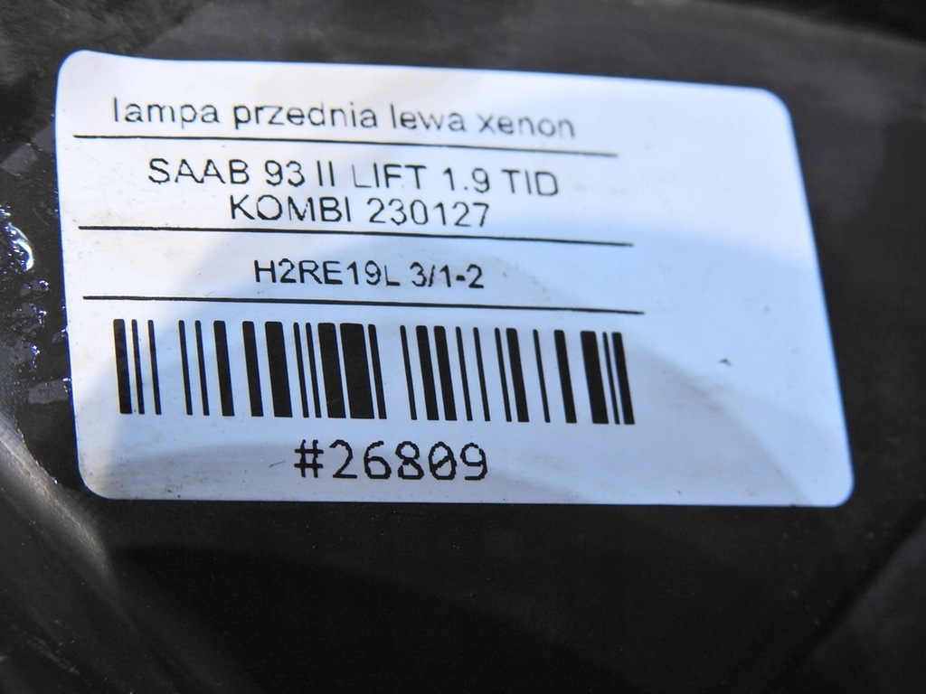 фото №7, Лампа ліва передня перед ксенон saab 9-3 ii lift