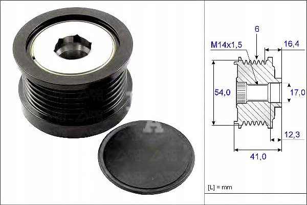 Ina535 0259 10 шкив генератора ford fiesta Цена