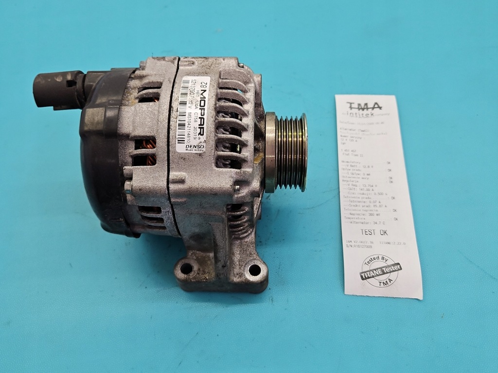 фото №1, Test генератор fiat tipo ii 15- 52137907 1.4 16v