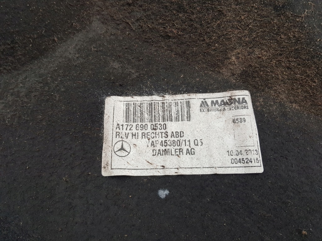 фото №7, Підкрилок задня правий mercedes slk r172 slc w172 a1726900530