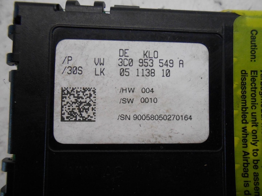 фото №6, Датчик kąta повороту vw passat b6 3c0953549a 05113810 #