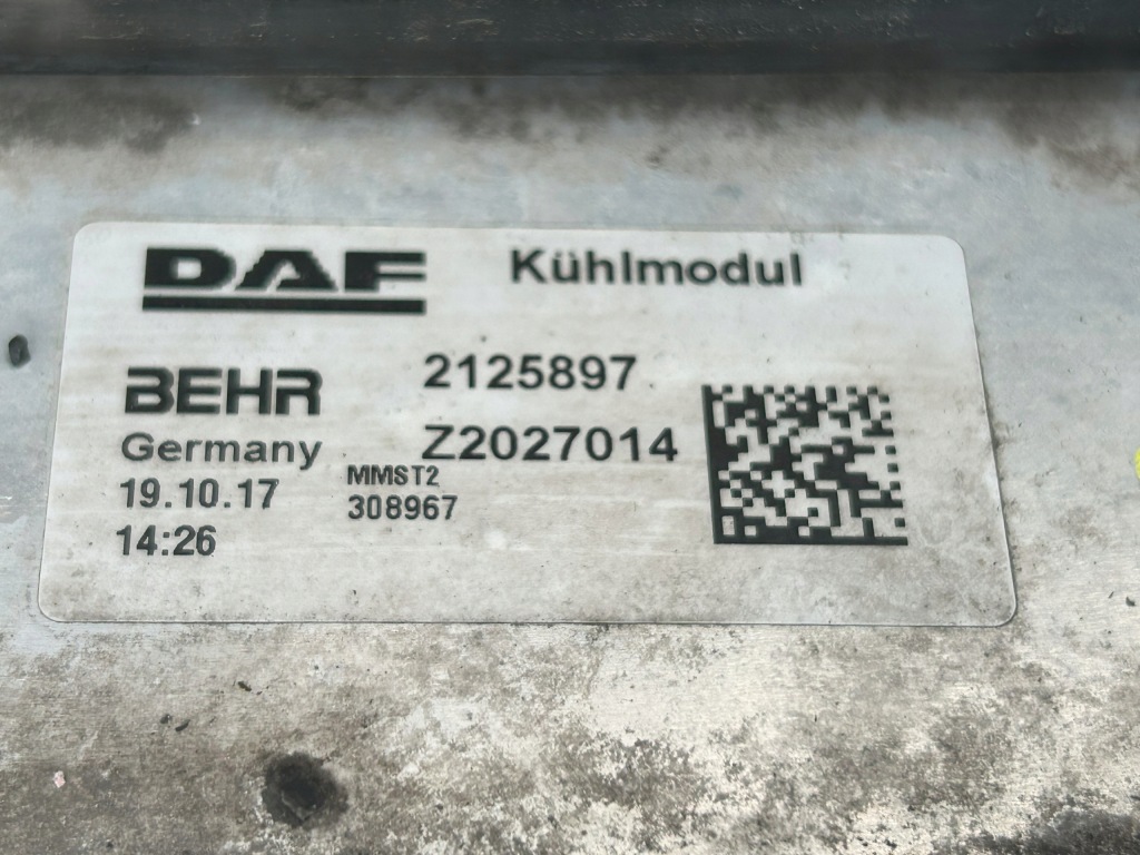 Радиатор воды 2125896 интеркулер 2125897 daf xf 106 480 гарантия Цена