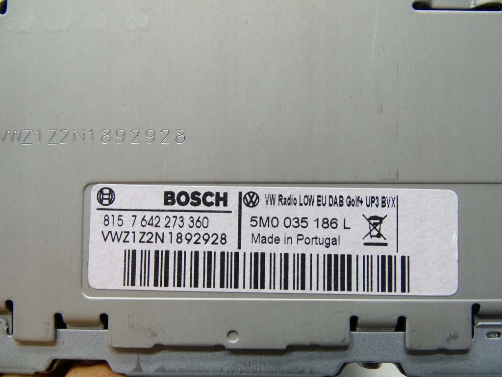 фото №9, Радио cd vw polo v 6r tiguan 5n sharan 7n 5m0035186l