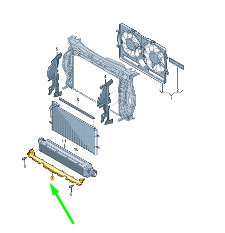 фото №7, New audi rs q3 8u радиатор air guide 8u0121329b