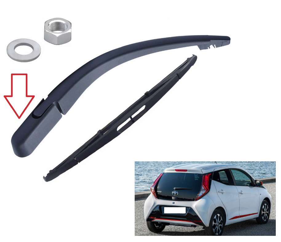 фото №1, Рычаг + дворник задняя пластик toyota aygo 05-14