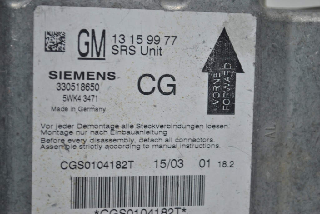 Датчик подушка безопасности модуль opel signum 13159977cg Доставка