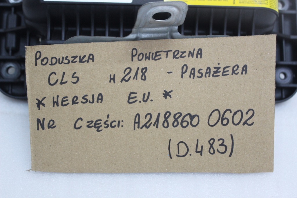 фото №16, Mercedes cls w218 подушка повітряна подушка безпеки пасажира a2188600602 eu