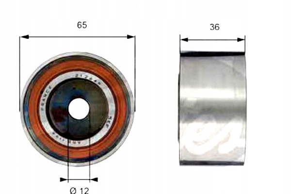 фото №2, Gates ролик напрямна ремінь розподільного валу citroen c5 i