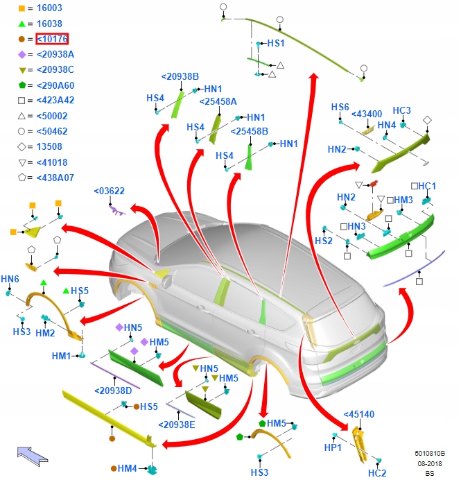 фото №1, Молдинг порог левая ford kuga mk2 2016-2020