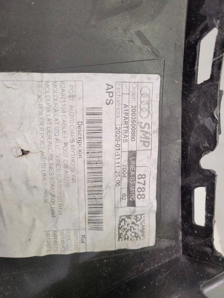 фото №10, Бампер задний audi a1 gb 2018 82a.807.511.a