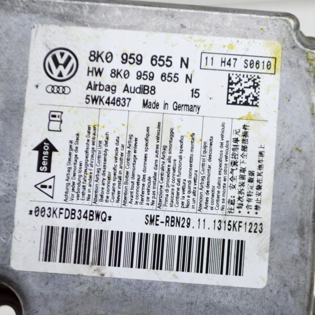 фото №6, Audi a5 sportback 8ta 2014 блок керування / модуль подушка безпеки