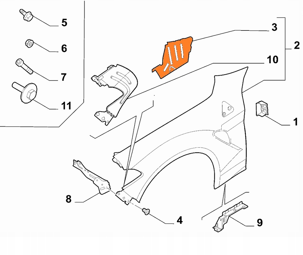 фото №1, Кронштейн крила лівий alfa romeo giulia