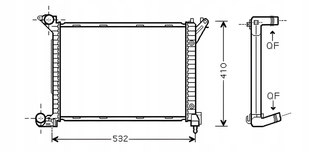фото №1, Diederichs dcm1561 радиатор, система охлаждение двигателя