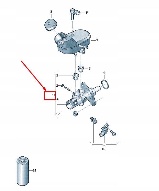 фото №1, Skoda rapid nh тандем brake master циліндр 6r1611019a