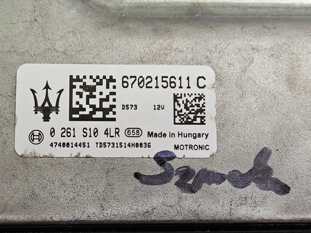 Бортовой компьютер двигателя блок управления maserati grecale 670215611c / 261 s10 4lr Доставка