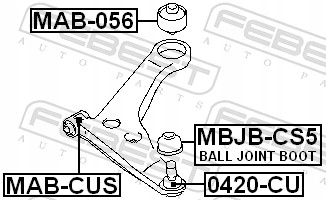 фото №3, Febest втулка важеля перед