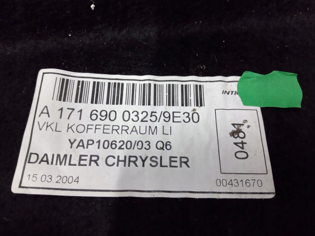 фото №4, Обшивка багажника лівий mercedes slk r171 w171