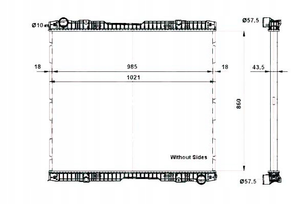 фото №2, Радіатор двигуна scania g r dc11.08-dt16.08 03.04