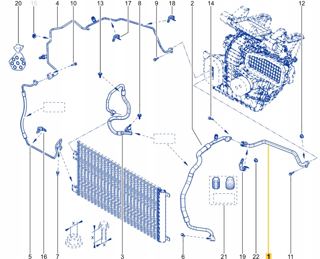 Шланг кондиціонера renault express van 1.3 tce Оригінал