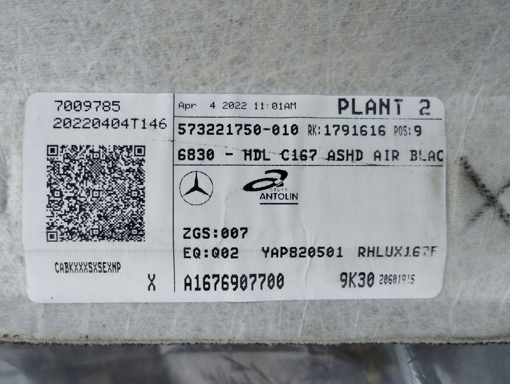 фото №8, Потолок mercedes gle w167 coupe amg