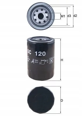 фото №2, Фільтр оливи mahle knecht oc120