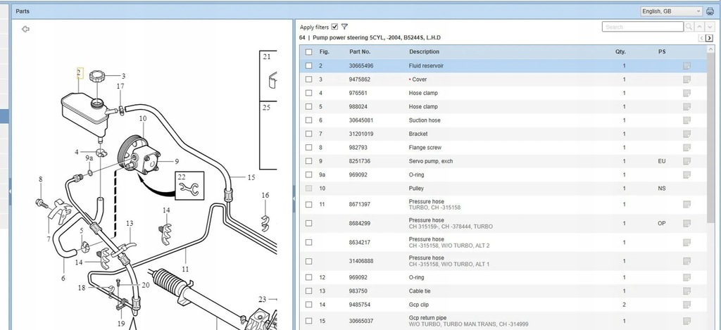 фото №9, Volvo s60 2001 бачки жидкость усилителя