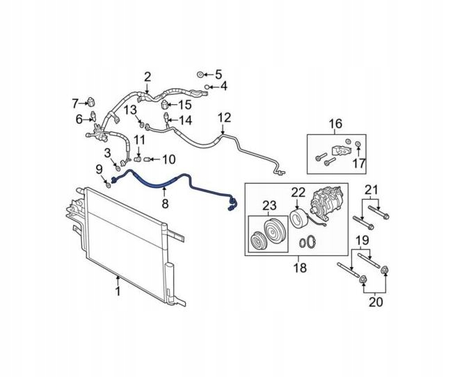 Трубка кондиционера к dodge ram 2019-2024 68277013aa Доставка