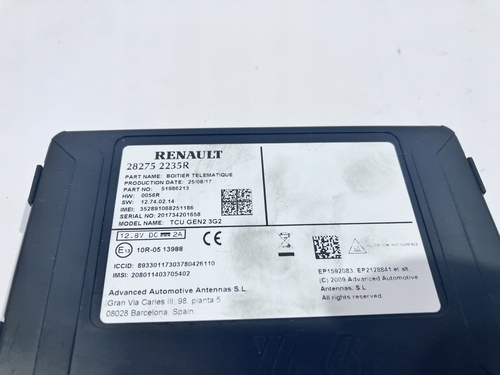 фото №1, Модуль блок управления smart fortwo w453 1.0 sce