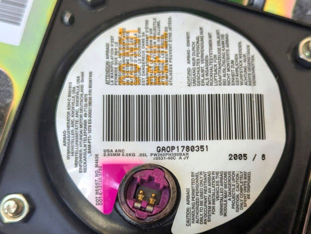 фото №8, Подушка повітряна керма hyundai tucson jm 2005 56900-2e200