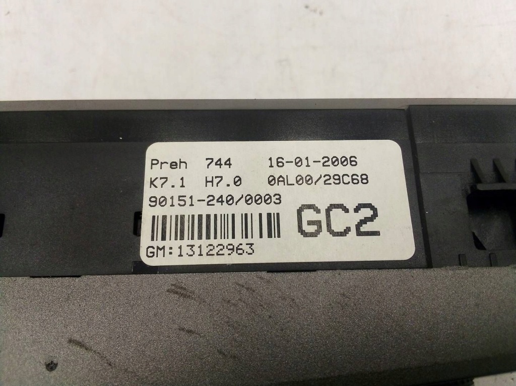 Opel astra h 2005 13122963 панель кондиціонера Київ