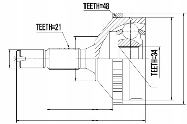 фото №2, Шарнір зовнішній peugeot 206 1.4 98-