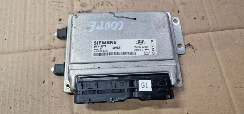 фото №1, Бортовой компьютер двигателя hyundai coupe ii 39105-23380 2.0