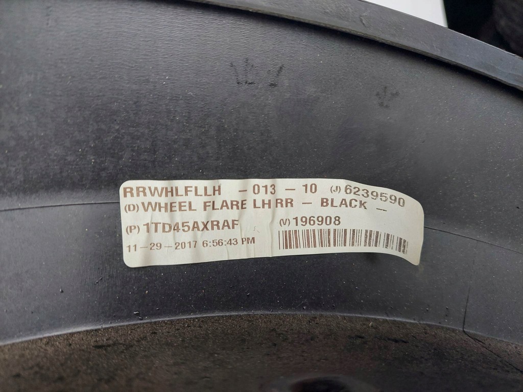 фото №9, Dodge ram 11- молдинг крыла левая задняя задняя