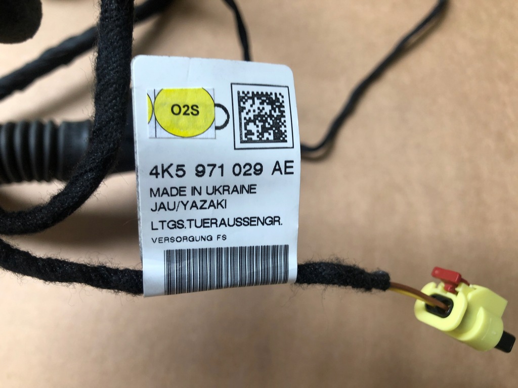 фото №2, Audi a6 4k c8 электропроводка дверь левая перед камера