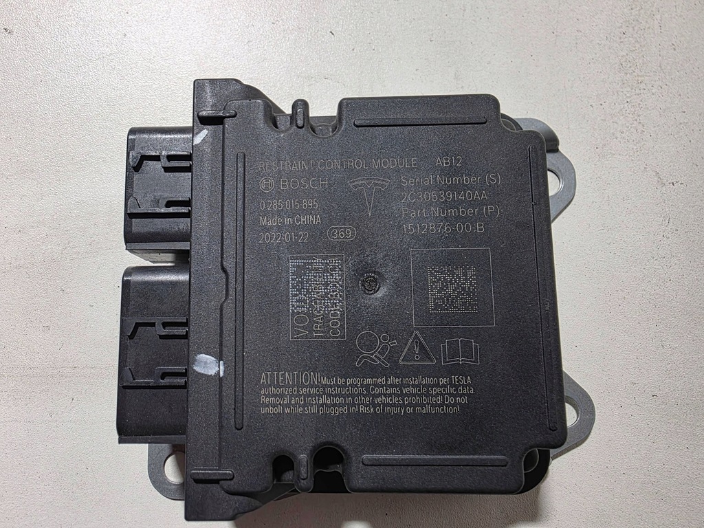 фото №1, Tesla model 3 2022 блок керування / модуль подушка безпеки