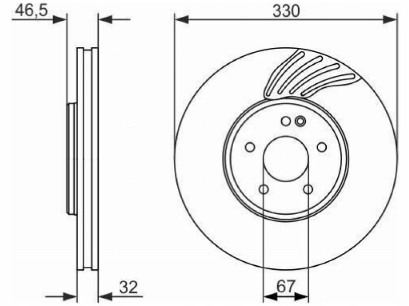 фото №2, Гальмівні диски перед mercedes slk r170 3.2 01-04 chrysler crossfire 3.2 04-06